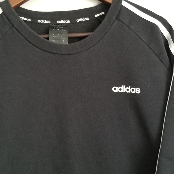 Adidas Sweatshirt Black Unisex Large - Picture 3 of 7